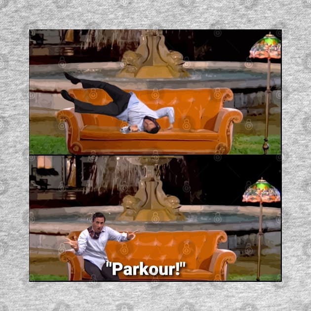 Parkour on the Friends couch by GloriousWax